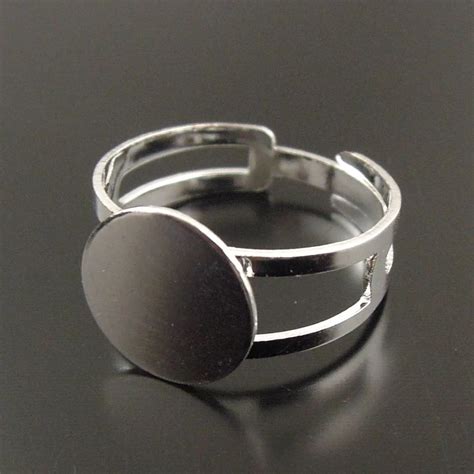 Juliewang 20pcspack Ancient Silver Iron Ring With Multi Function