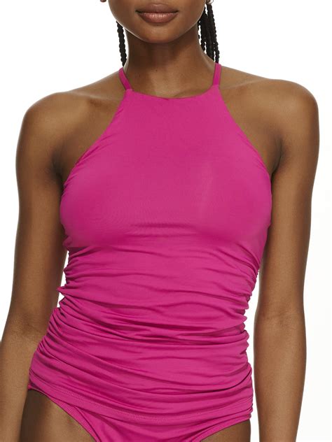 Anne Cole Signature Womens Live In Color High Neck Tankini Top Style