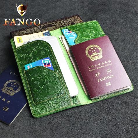 You cannot use a passport card when traveling by air internationally. Handmade Leather Floral Mens Cool Travel Long Wallet Passport Card Hol - iwalletsmen