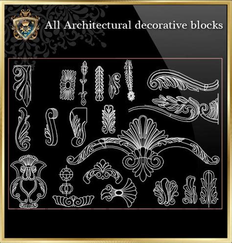 Architecture Decorative Cad Blocks Bundle V8 Architectural
