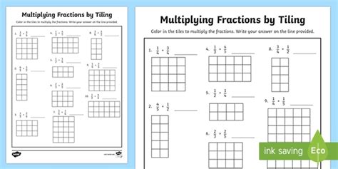 Multiplying Fractions By Tiling With Grids Activity