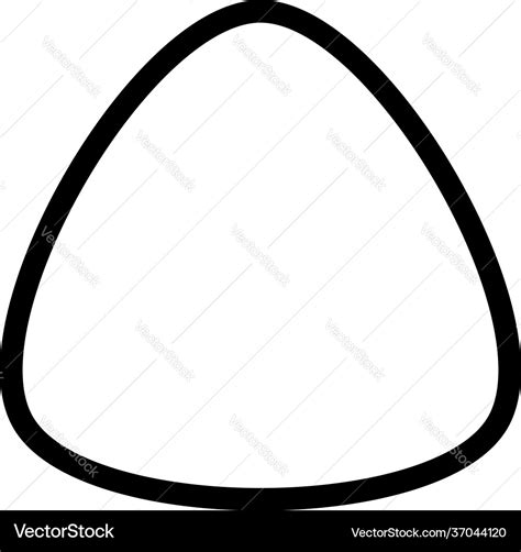 Rounded Triangle Contour Outline Shape Soft Vector Image