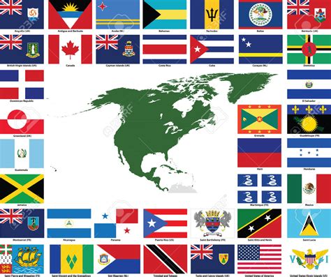 Heraldry Of Life Country Map Flags Of The World North And Central America