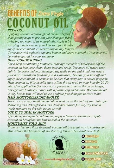 Part of the reason why coconut oil is so effective at repairing hair is because it mimics sebum. Benefits of coconut oil. | Natural Hair | Pinterest