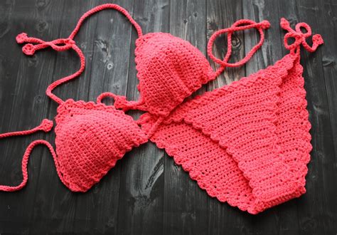 Crochet Bikini Coral Brazilian Bikini Crochet Swimwear Crochet My Xxx Hot Girl