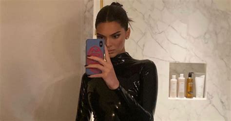 Kendall Jenner Snaps A Sexy Selfie In A Latex Bodysuit Photo