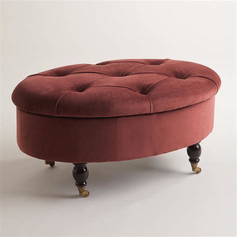 Mulberry Lucille Oval Ottoman Traditional Footstools And Ottomans