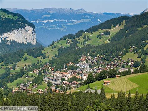 Wengen Village Lauterbrunnen Valley Berner Oberland Switzerland