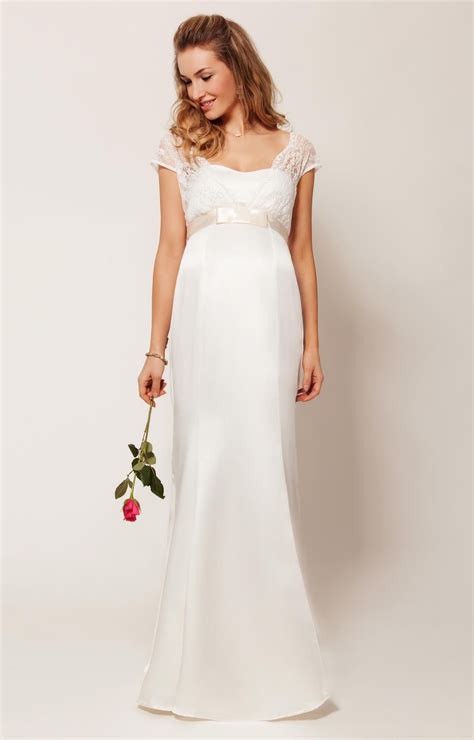 Romantically Old Fashioned Our Georgia Maternity Wedding Dress Is Embellished With The Finest
