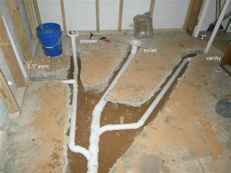 Mock up sections of the system and lay them out on the basement floor, using sections of pipe and an assortment of fittings. Basement Bathtub Drain Size - Bathtub Designs