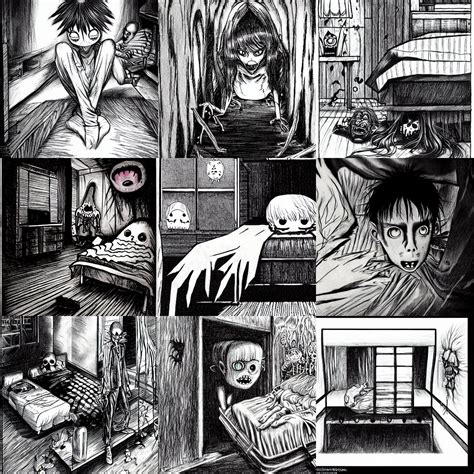 Lexica A Monster Under The Bed Horror Creepy Dark Manga Hq