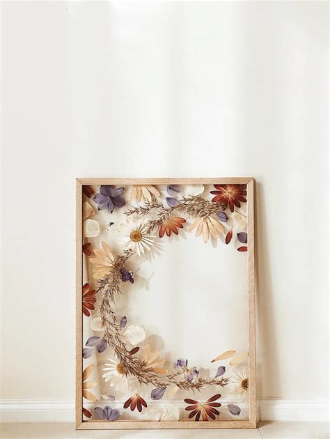 Framed Dried Flowers Diy Dried Flowers In Glass Hanging Frame Dried