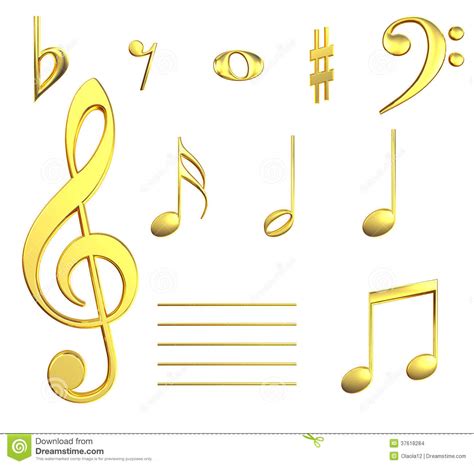 How to type music note by using its alt code value ♫♪♪. Gouden muzieknoten stock illustratie. Illustratie ...