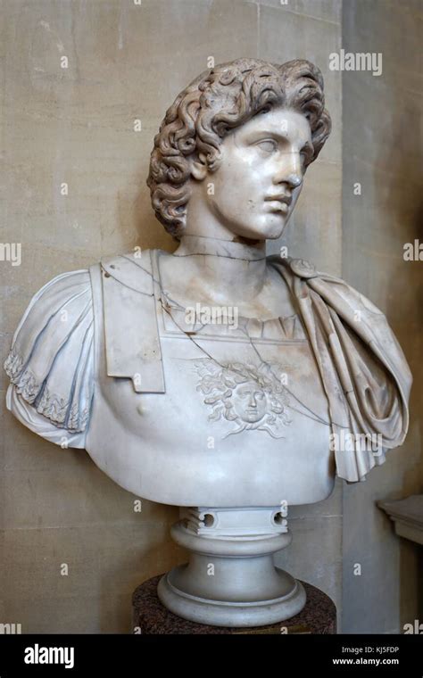 Marble Bust Of Alexander The Great 356 323 Bc English 18th Century