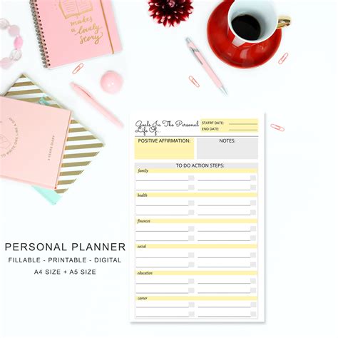 Personal Planner Printable Bossy Hands Studios