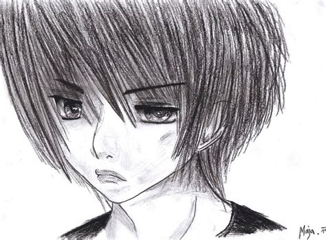 Sad Anime Boy By Qmayaq On Deviantart