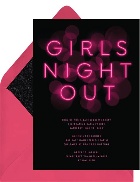 Girls Night Out Invitations