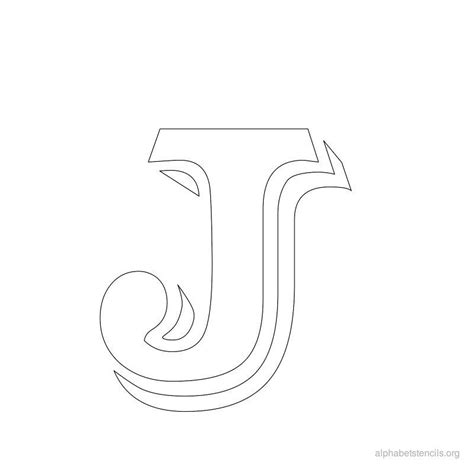 Print Free Alphabet Stencils Vintage J Lettering Alphabet Stencils