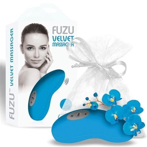 Fuzu Velvet Palm Massager Neon Blue Kkitty Products