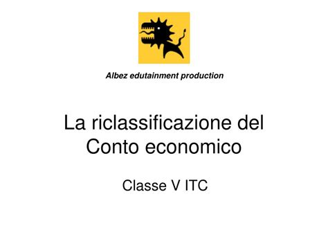PPT La Riclassificazione Del Conto Economico PowerPoint Presentation