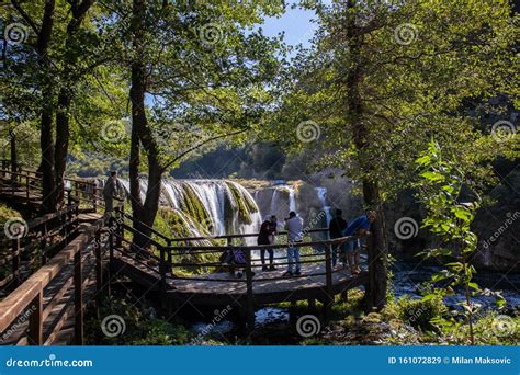 Waterfall Strbacki Buk On Una River Stock Image Image Of Bosnia