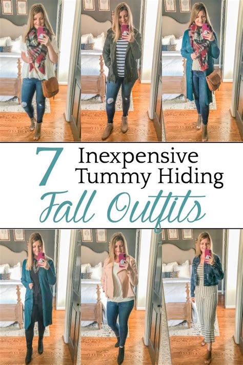 7 Inexpensive Tummy Hiding Fall Outfits Dress To Hide Belly Tummy Pooch Hide Belly
