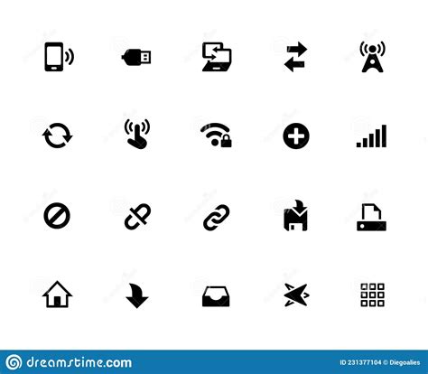 Web And Mobile Icons 6 32 Pixels Icons White Series Stock Vector