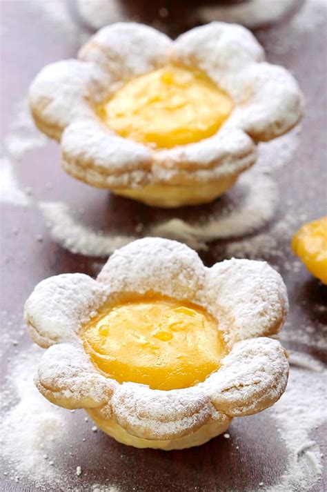 They're also a great option to a sugar filled treat. Flower Shaped Mini Lemon Tarts - Sugar Apron
