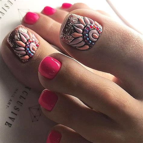 Imágenes con diseños para decorar uñas de manos y pies 2021. 15 Pretty Toe Nail Art Ideas for Summer