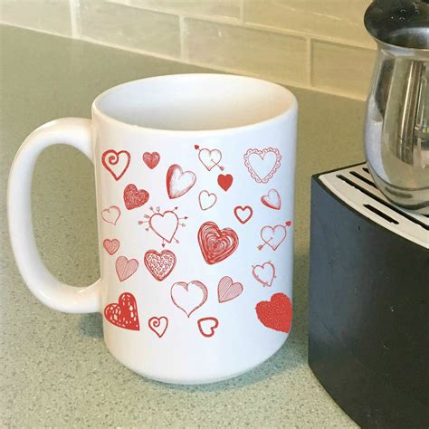 Valentine Mug From My Etsy Shop Hearts Galore Valentines Day Mug