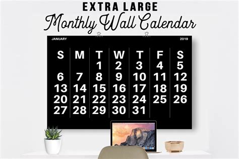 2019 2020 Extra Large Wall Calendar Printable Etsy