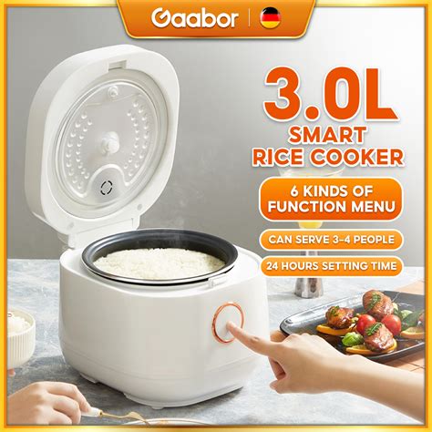 Gaabor Mulitfunctional Touchscreen Liter Rice Cooker Function Menu