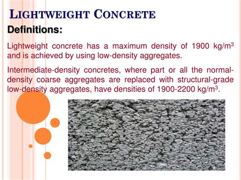 Ppt Lightweight Concrete Lightweight Aggregate Concrete Powerpoint