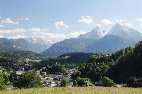 The Panorama Of Berchtesgaden Koenigsee Region Germany Stock Photo