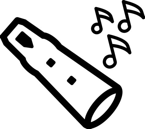 Flute With Musical Note Svg Png Icon Free Download 41312