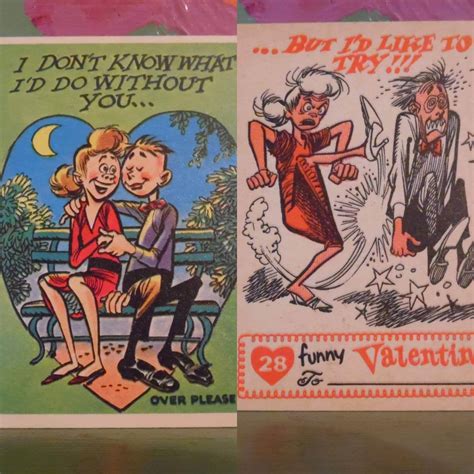 Topps Funny Valentine Trading Cards Comic Naughty Gag Gift Etsy