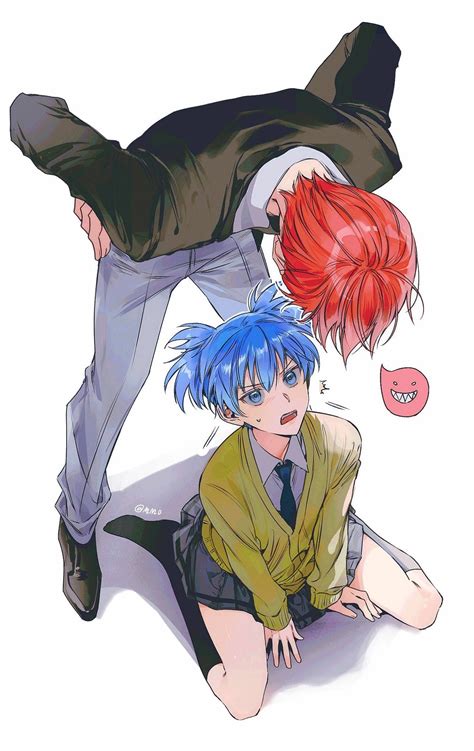 shiota nagisa and akabane karma (ansatsu kyoushitsu) drawn by m_m_pb