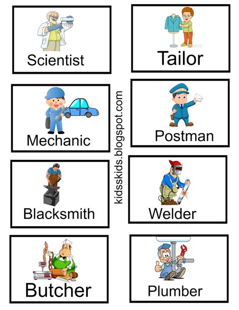 Free Occupations And Jobs Flashcards
