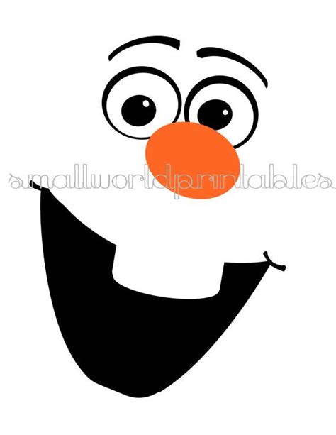 Instant Download Disney Frozen Olaf Face Printable Diy Iron On Transfer