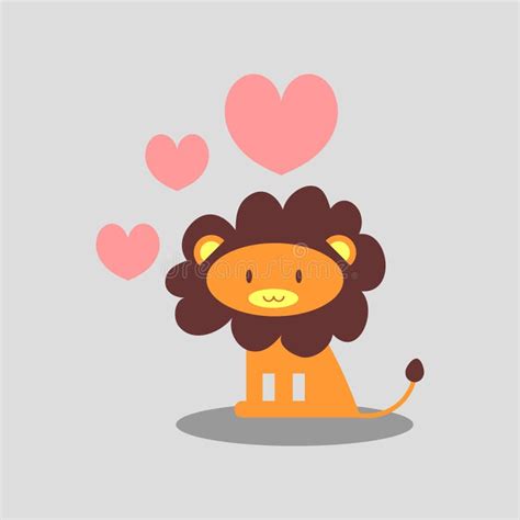 Cute Lion In Love Stock Vector Illustration Of Lion 29818898