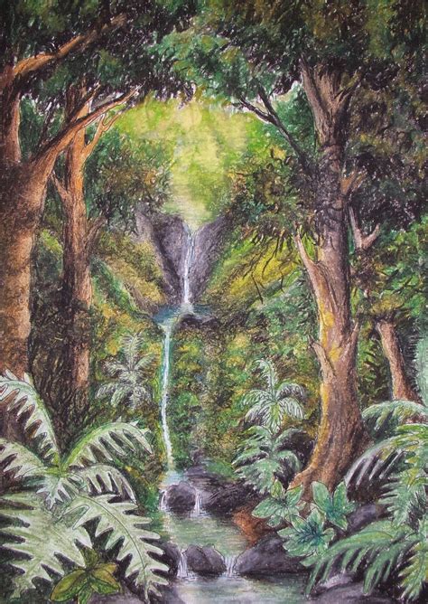 ∙ promo pengguna baru ∙ kurir instan ∙ bebas ongkir ∙ cicilan 0%. Gambar Sketsa Lukisan Air Terjun | Sobsketsa