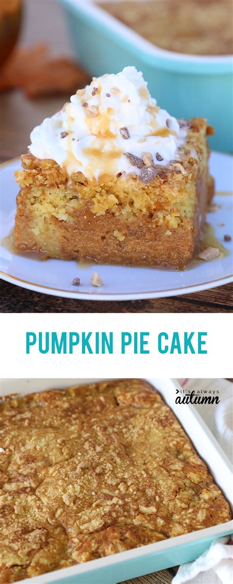 Looking for an easy cake recipe? Easy pumpkin pie cake recipe {better than pumpkin pie ...