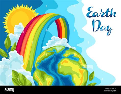 Happy Earth Day Card Stock Vector Image And Art Alamy