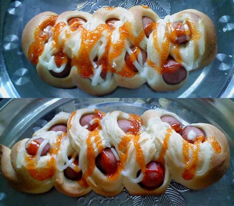 Roti sosej pintal sausage bun. roti sosej pintal