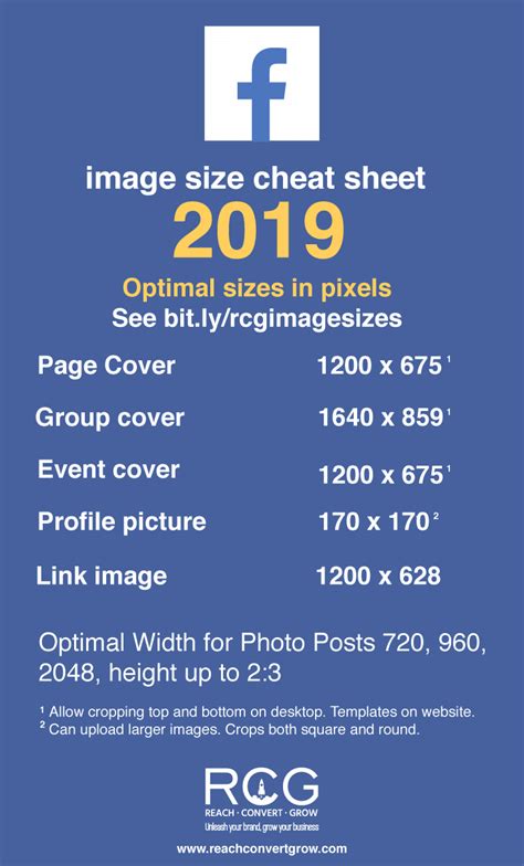 Facebook Social Media Cheat Sheet Image Sizes Social Media Cheat Sheet