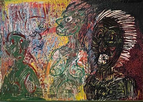 Peter Julian Untitled 1981 Diptych Neo Expressionist Figures At