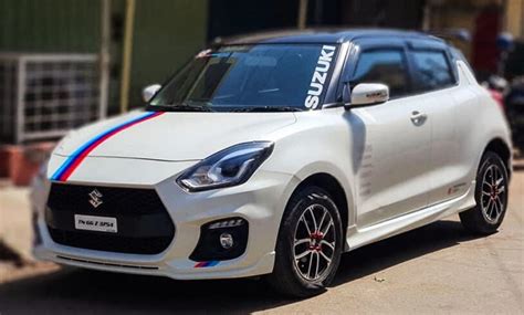 Modified Maruti Suzuki Swift With BMW M Stripes Add Distinction