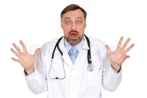 Surprised Male Doctor In His Office Stock Photo Colourbox