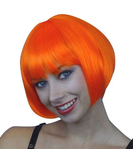 Deluxe Orange Bob Wig Costume Wonderland