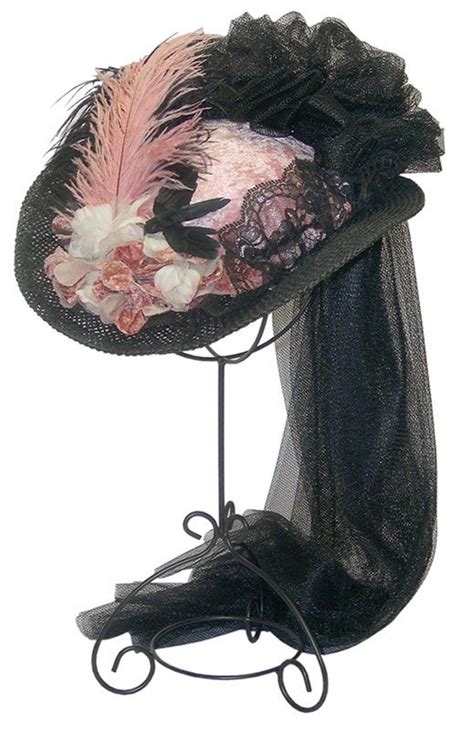 ladies hat ladies french derby style hat victorian hat in 2020 victorian hats fancy hats